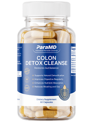 One ParaMD Colon Detox Cleanse capsule bottle