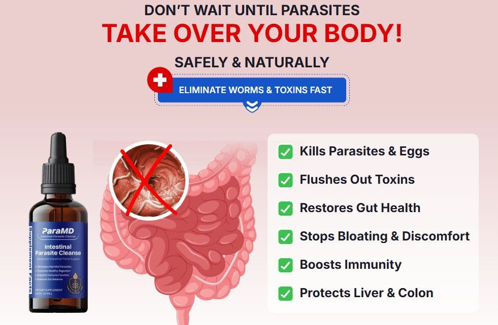ParaMD Parasite Cleanse product and gut wellness visual